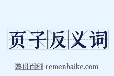 页子反义词是什么意思的图片